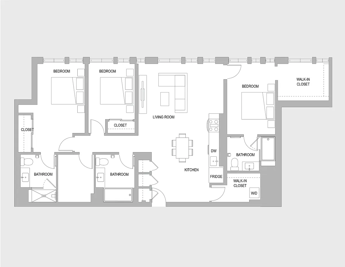 Floor plan 3 BR N