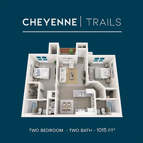 Floor plan 2Bed2Bath