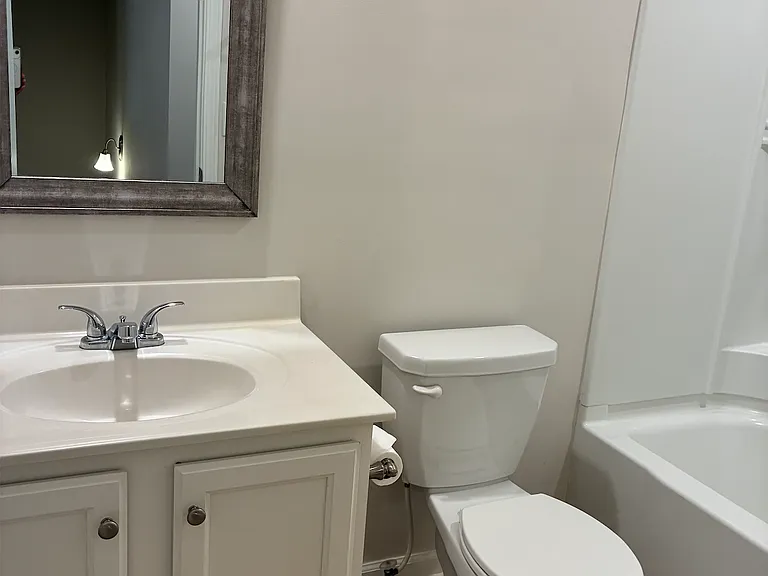 Second full bath vanity and toilet