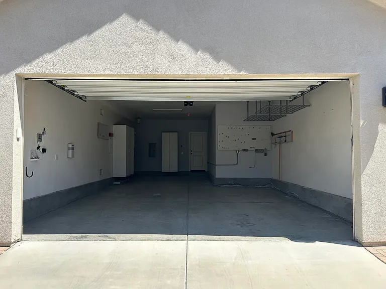 Garage view from outside of the house.