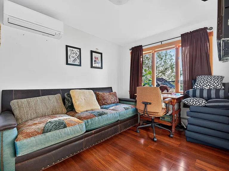 The office or spare bedroom off the living room when needed.
