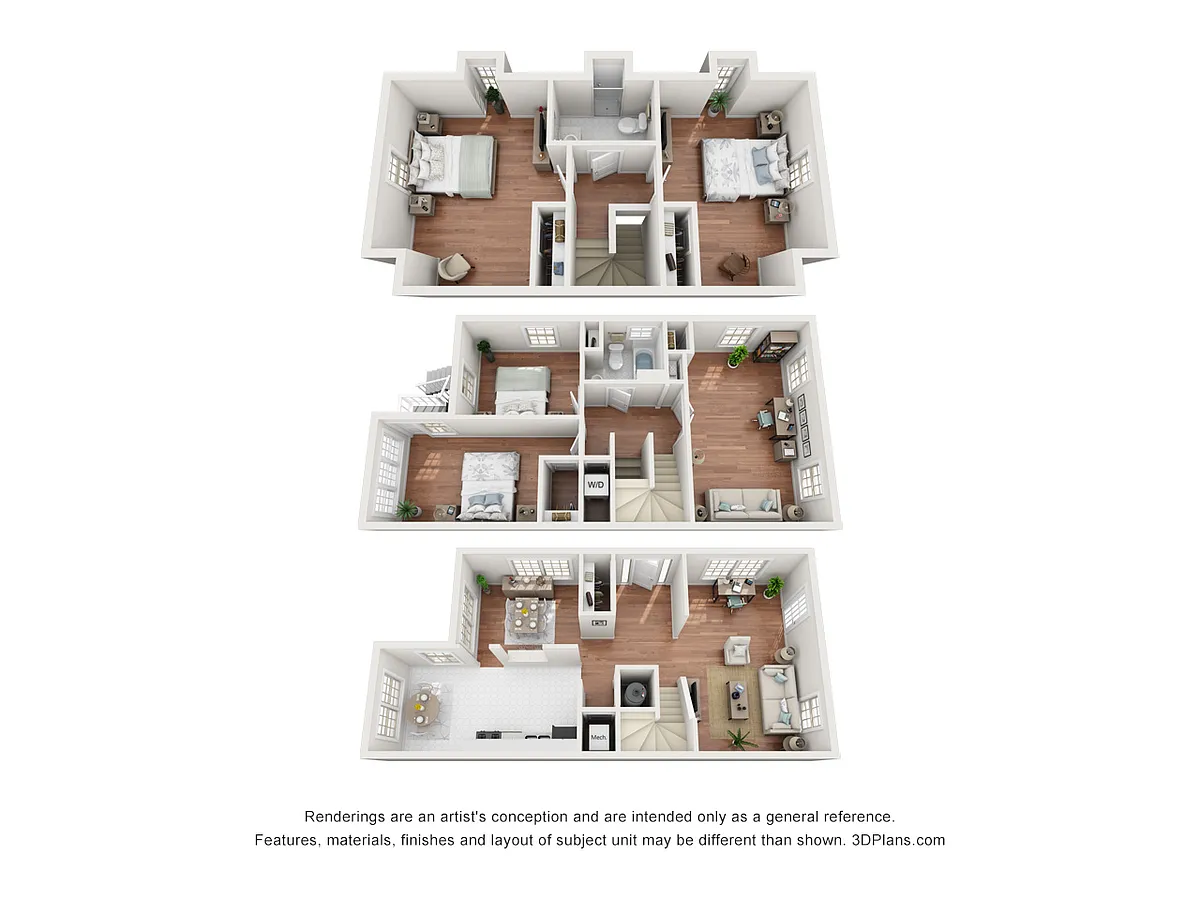 Floor plan 1983sf - 4 Bedroom - Balmoral Buildings