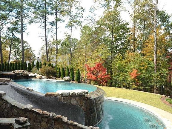 Infinity edge, double waterfalls.