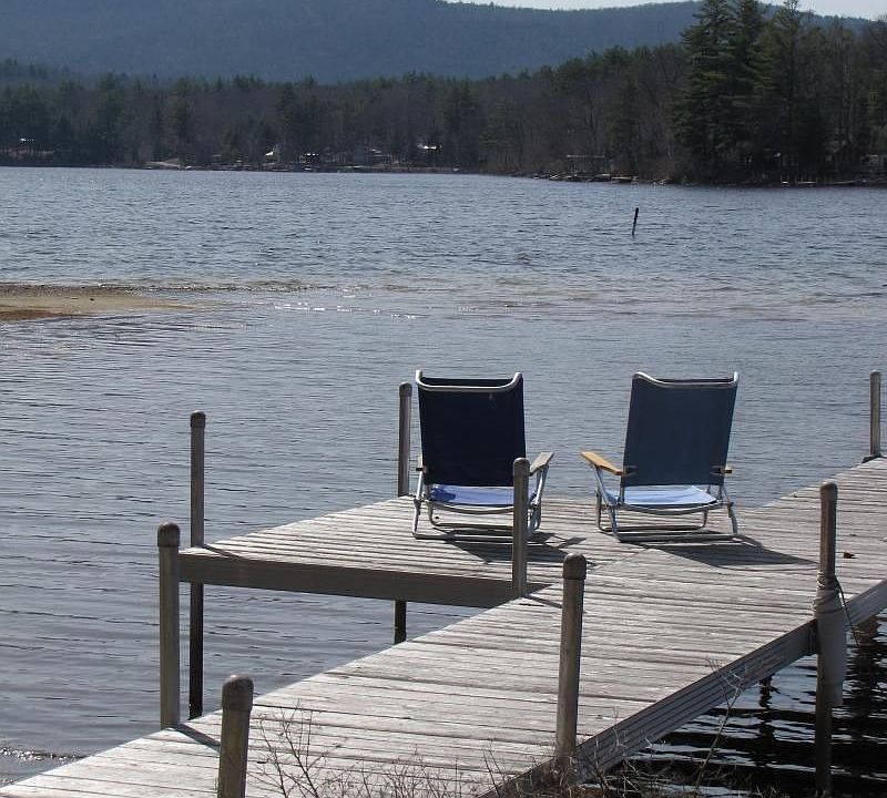 View of the lake from the backyard
