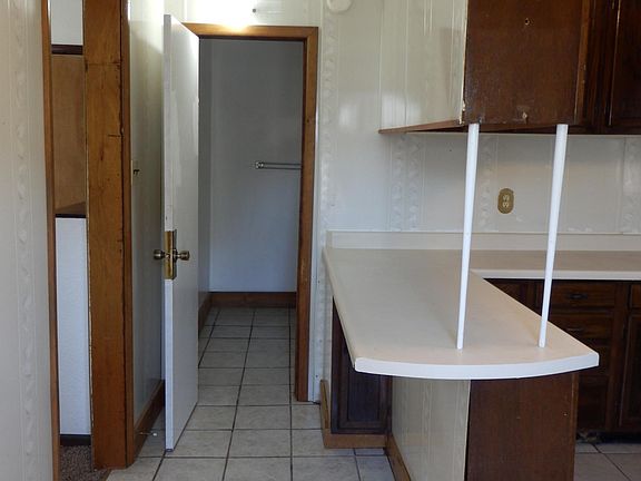 kitchen into bathroom