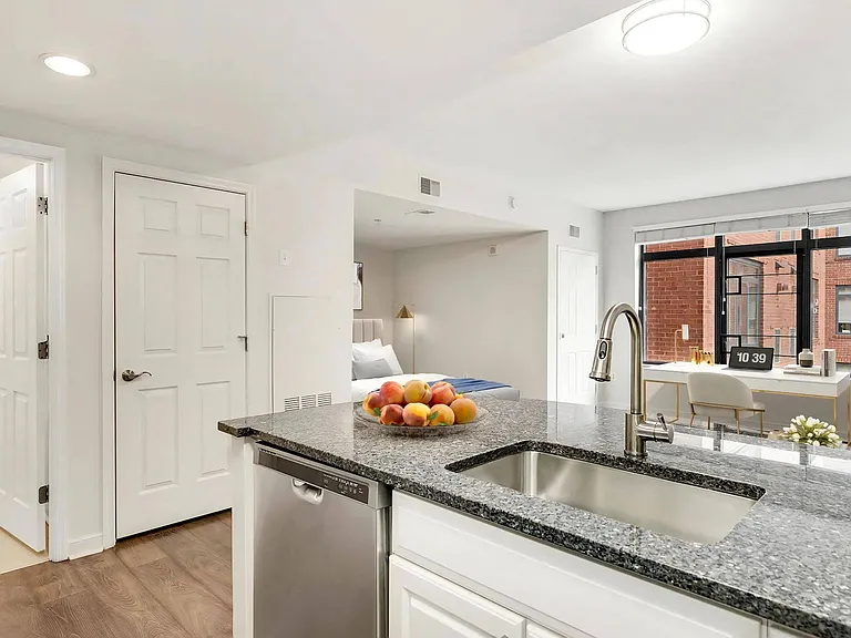 Breakfast Bar with Storage and Self Closing Drawers