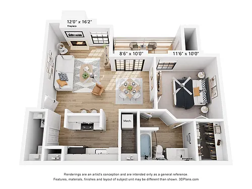 Floor plan Willow Renovated