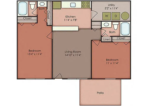 Floor plan 2 Bedroom