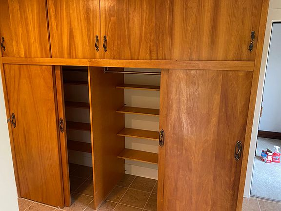 Closet/storage space in upstairs bathroom