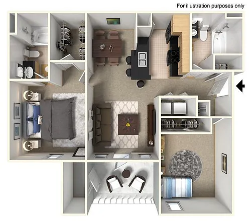 Floor plan 2x2A