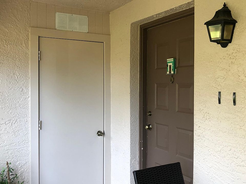 Front door and door to lockable storage area.