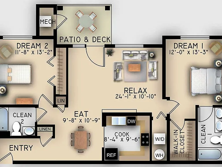 Retreat 2 Bedroom Retreat 2 Bedroom