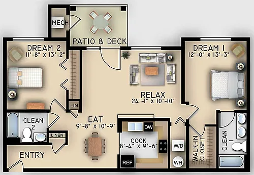 Floor plan 2BD