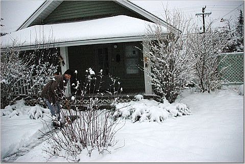 Front of house, winter