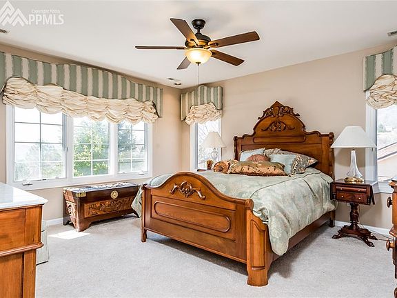 Spacious master suite with a 5 piece bath.  Lots of windows to enjoy the views.