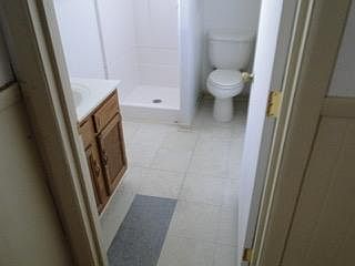 First bedrooms bathroom, to left of hall once you enter through the front door