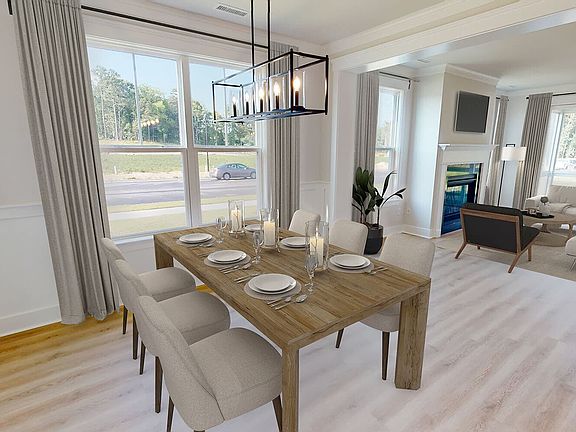 The dining room of the Monroe by Brookfield Residential