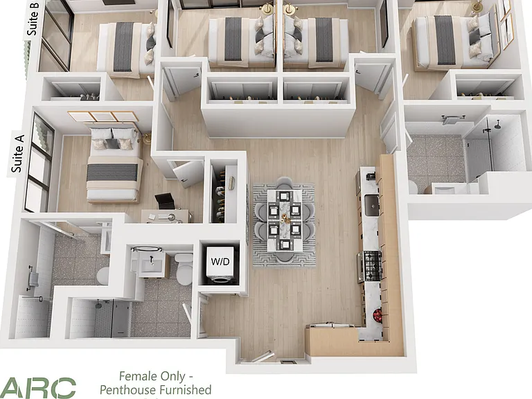 Female Only - Penthouse Furnished Suite Female Only - Penthouse Furnished Suite