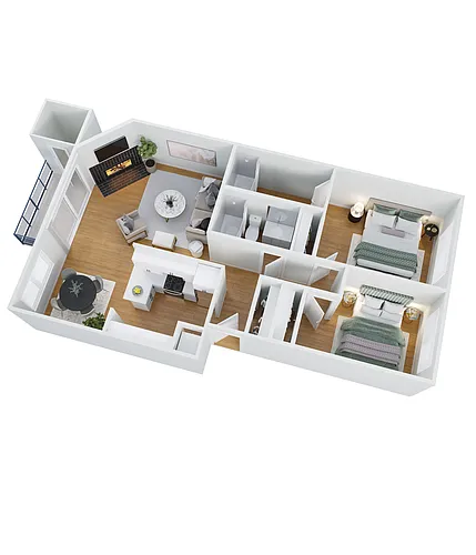 Floor plan 2X2 A