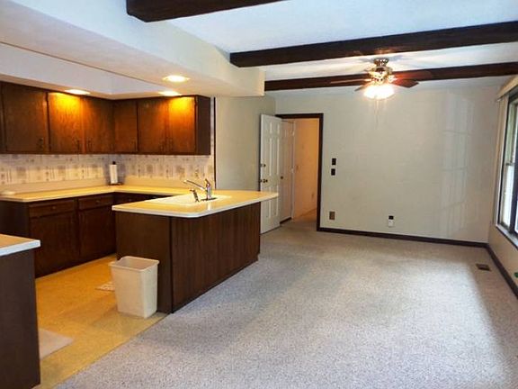Kitchen and family room