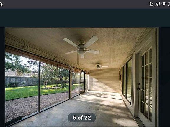 Screened in Back porch with fans to enjoy relaxing outside on cool night.