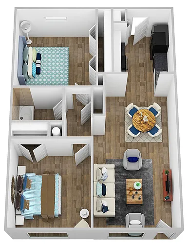 Floor plan 2 Bedroom A