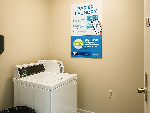 Every floor features its own laundry room for quick, easy access anytime.