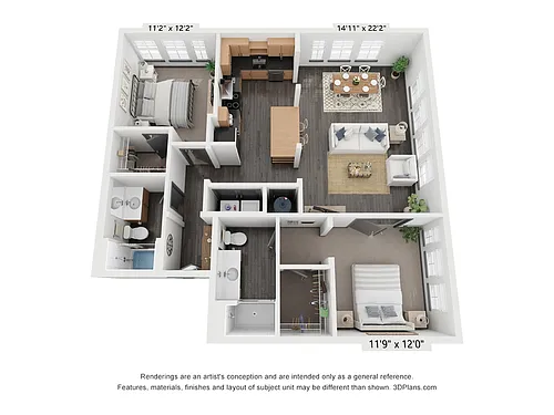 Floor plan 2X2 G