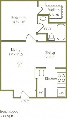 Floor plan Beechwood - Townhome