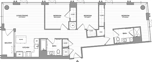 Floor plan 3-Bed-2-Bath-C2