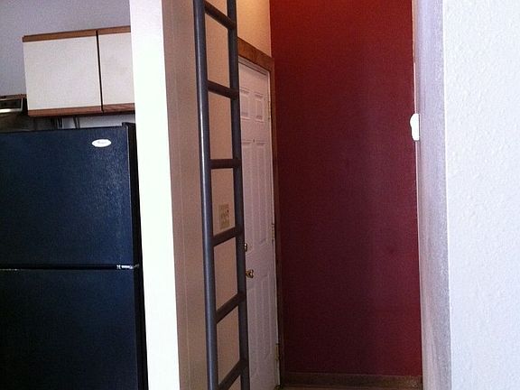 view of front entrance from living room