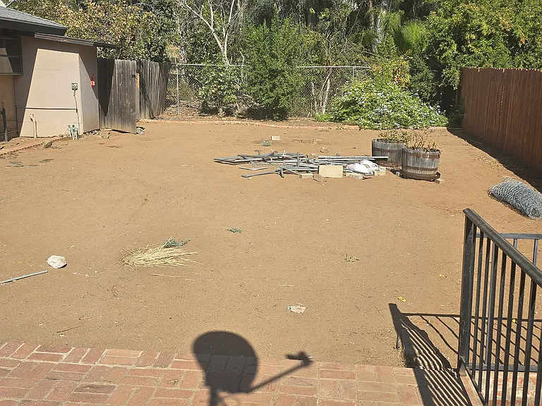Fenced yard