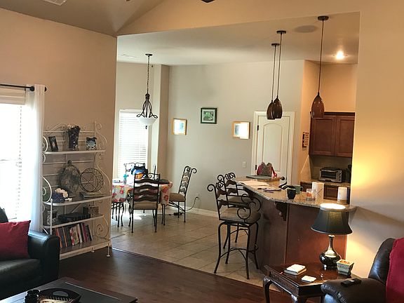 Living room looking into kit