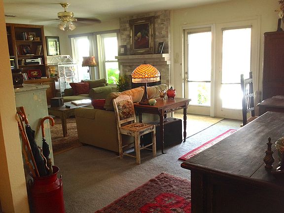 Living Room w/French Doors to Waterfront