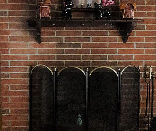 Beautiful brick fireplace