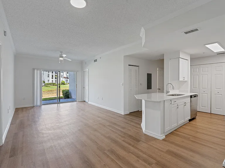 Expansive windows provide ample natural light