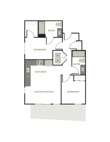 Floor plan 2X2 B