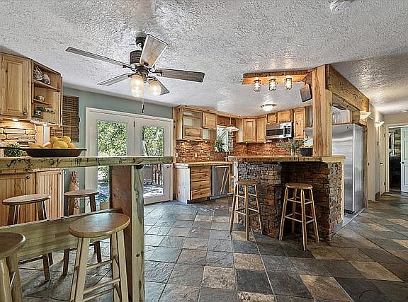 upstairs kitchen/dining area