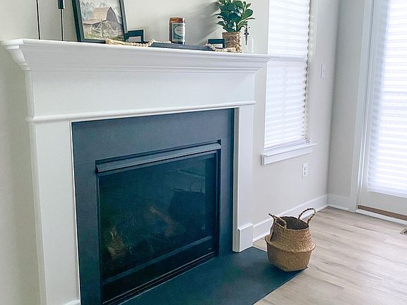 View of gas fireplace