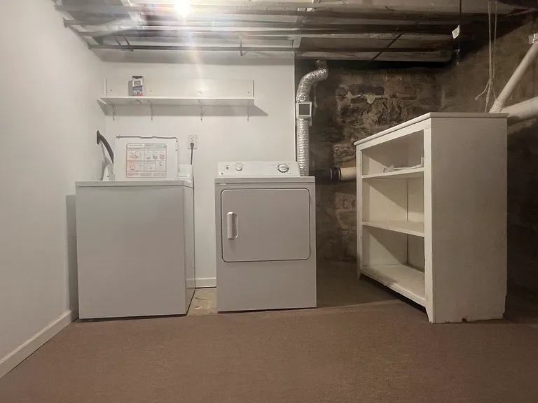 laundry room in the basement