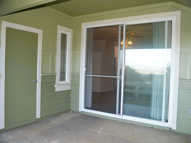 Rear Patio with Exterior Storage
