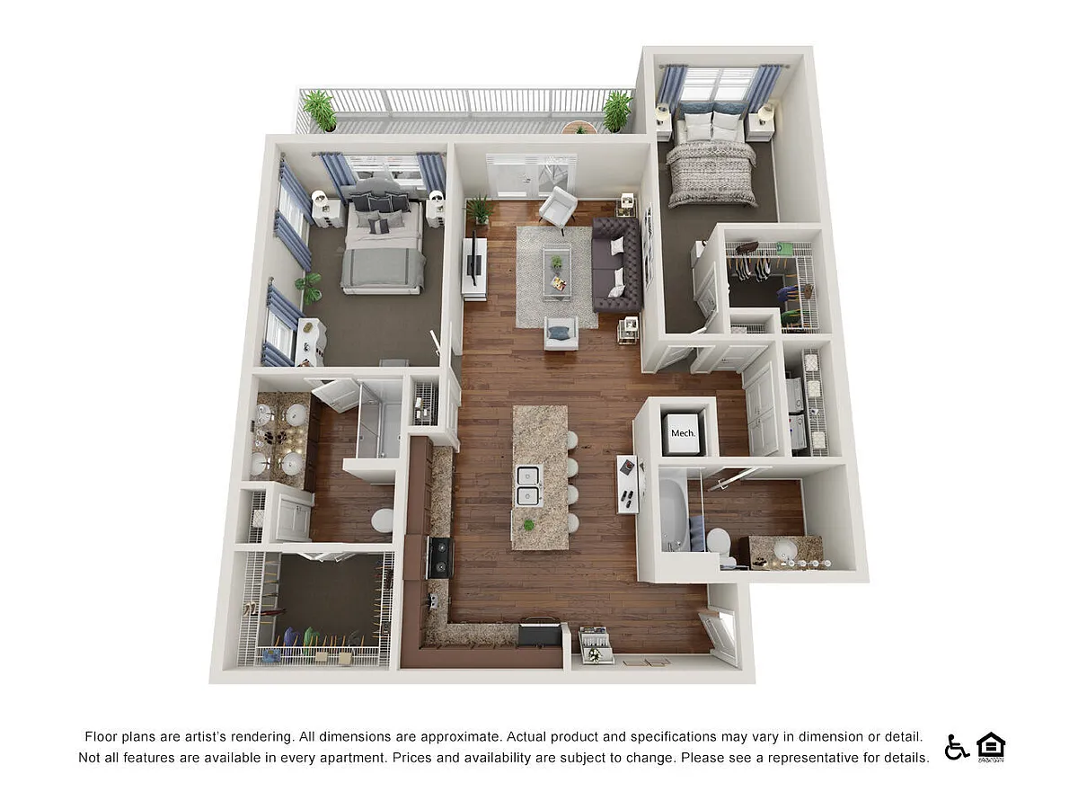 Floor plan B1.2 - 2x2