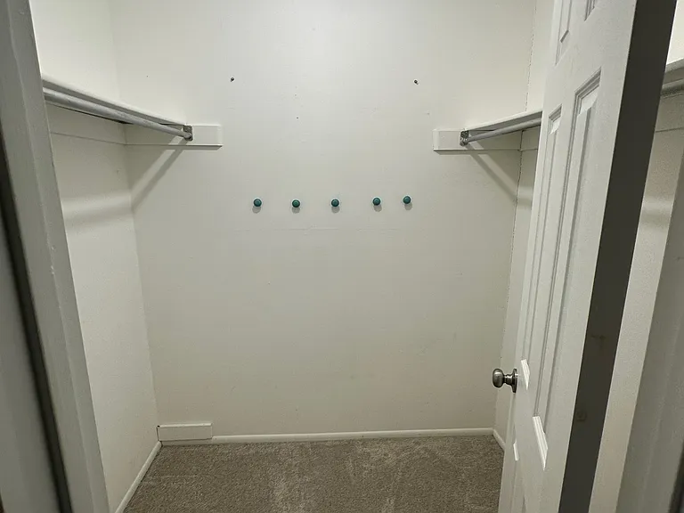 Two large walk in closets in master bedroom.