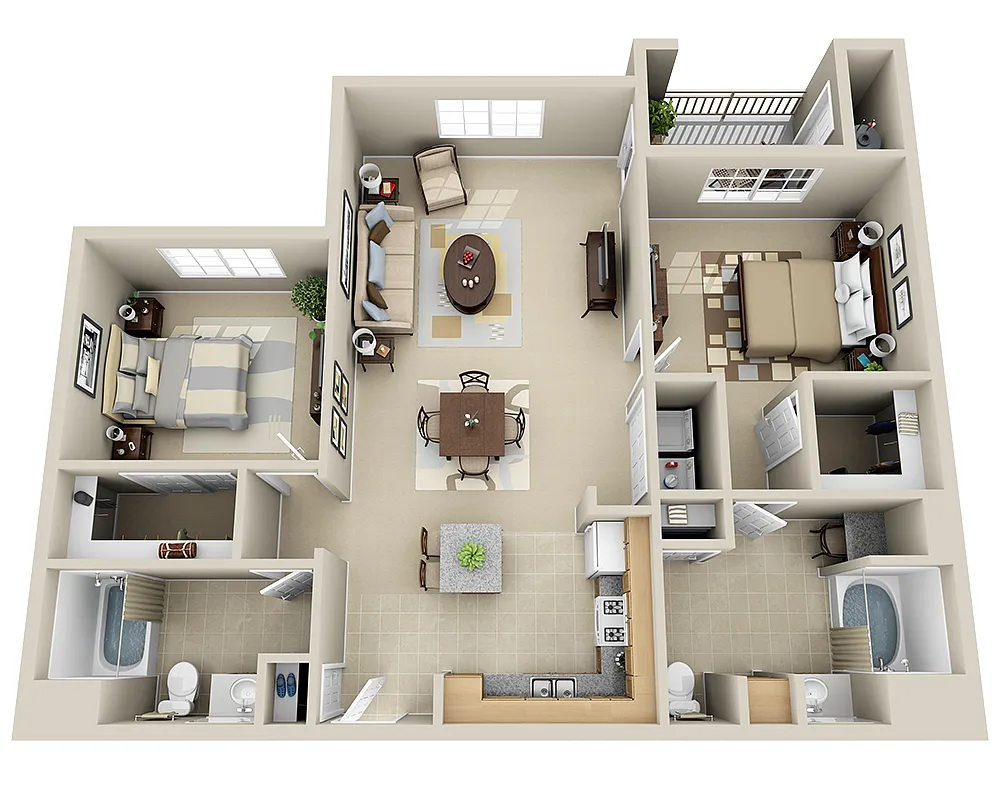 Floor plan Hermosa (B2H)