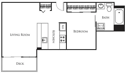 Floor plan Micro One Bed - B4.2