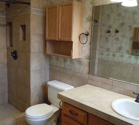 Tiled master bath