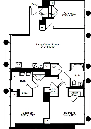 Floor plan Three Bedroom A 15-18