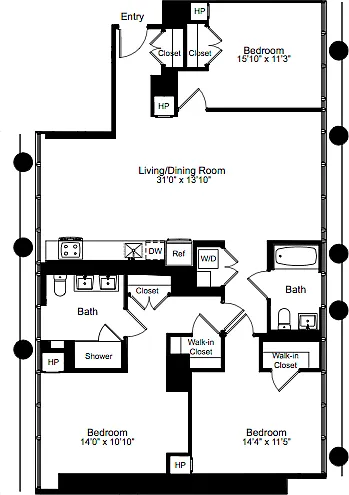 Floor plan Three Bedroom A 15-18
