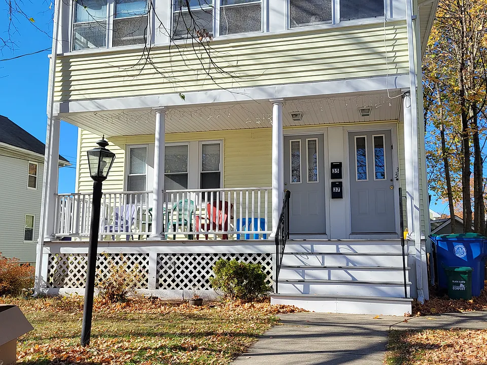 Front of house with new Trex porch