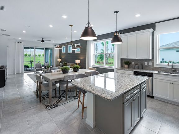 Kitchen Island Overlooking Living Areas